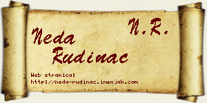 Neda Rudinac vizit kartica